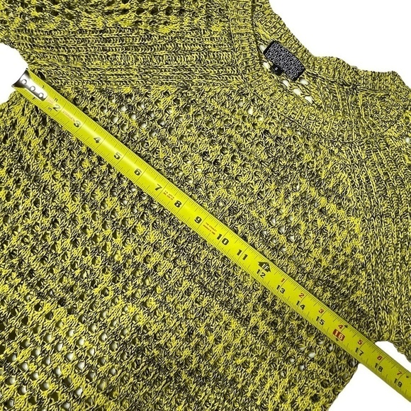 Lucca Couture yellow and black open knit sweater small - Picture 5 of 9